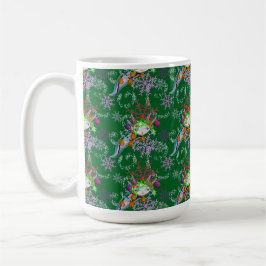 coffee mug with festive axolotl koffiemok