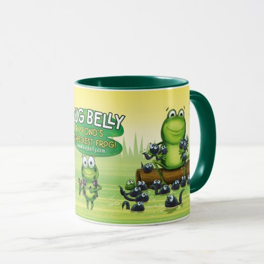 Coffee Mug with frogs design Mok (Voorkant rechts)