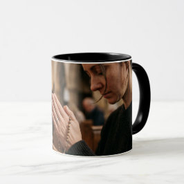 Coffee Mug Woman Praying in Church Religious Mok