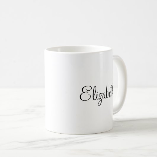 Coffee Mugs Custom Elegant Script Name Sjabloon Koffiemok (Voorkant rechts)