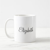 Coffee Mugs Custom Elegant Script Name Sjabloon Koffiemok (Links)
