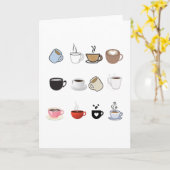 Coffee Mugs Design Patroon Kaart (Gele Bloem)