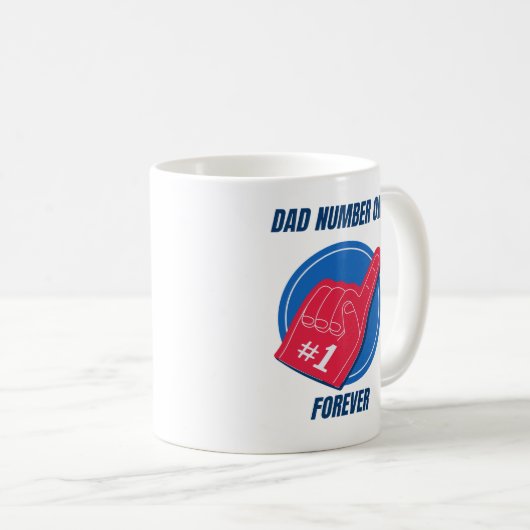Coffee Mugs for  dad number one Koffiemok (Voorkant rechts)