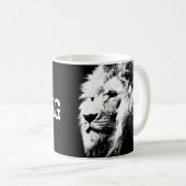Coffee Mugs Lion Face King Sjabloon Animals Koffiemok (Voorkant rechts)
