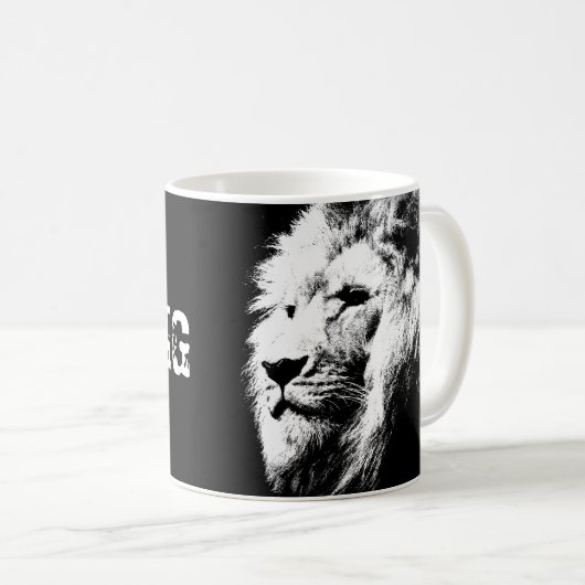 Coffee Mugs Lion Face King Sjabloon Animals Koffiemok (Voorkant rechts)