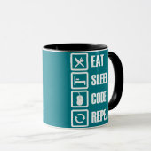 Coffee Mugs programmeren :  EAT-SLEEP-CODE-REPEAT Mok (Voorkant rechts)