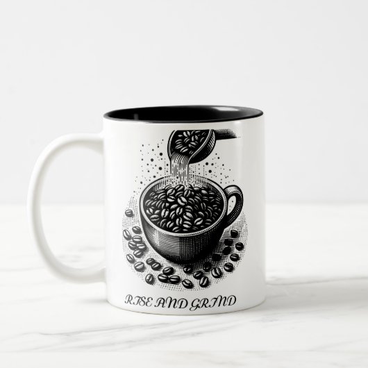 coffee mugs tweekleurige koffiemok (Links)