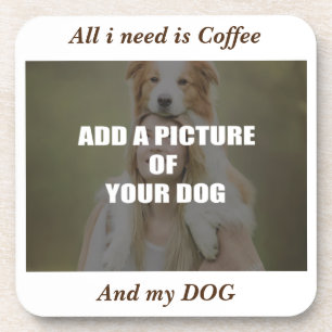 Coffee & my Dog Throw Pillow Bier Onderzetter