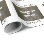 Coffee & my Dog Throw Pillow Cadeaupapier (Rol Hoek)