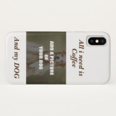 Coffee & my Dog Throw Pillow Case-Mate iPhone Case (Achterkant (horizontaal))