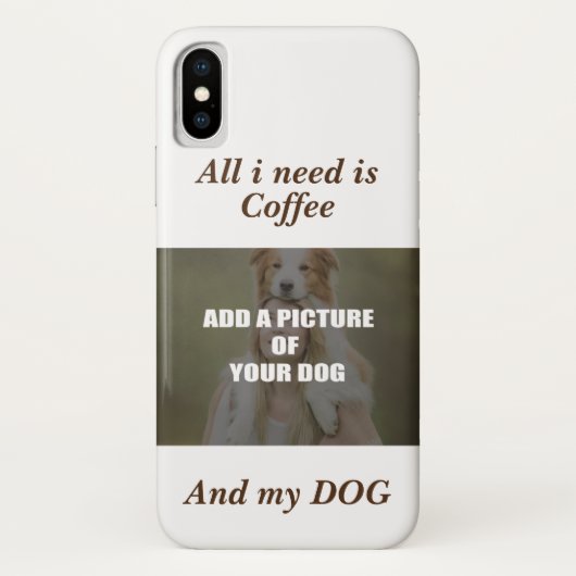 Coffee & my Dog Throw Pillow Case-Mate iPhone Case (Achterkant)