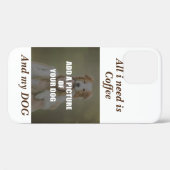 Coffee & my Dog Throw Pillow Case-Mate iPhone Case (Achterkant (horizontaal))
