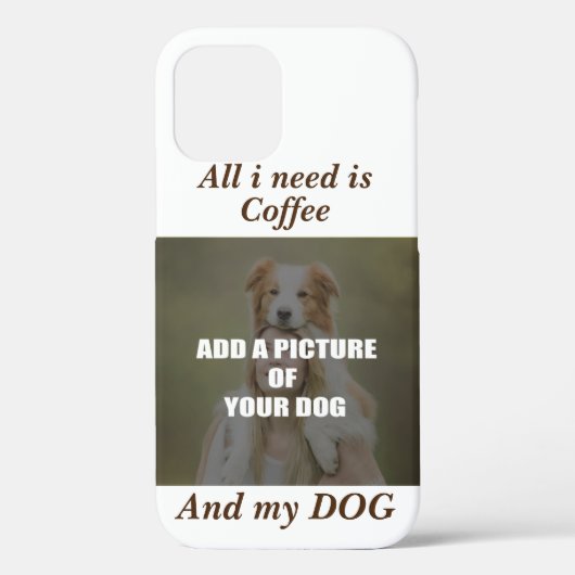 Coffee & my Dog Throw Pillow Case-Mate iPhone Case (Achterkant)