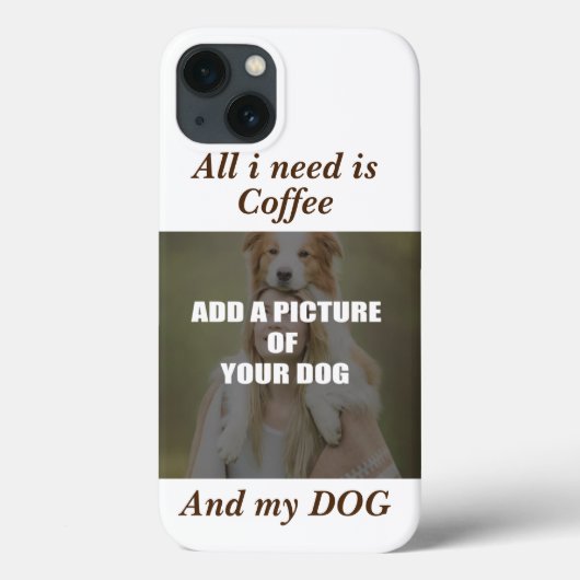 Coffee & my Dog Throw Pillow Case-Mate iPhone Case (Achterkant)