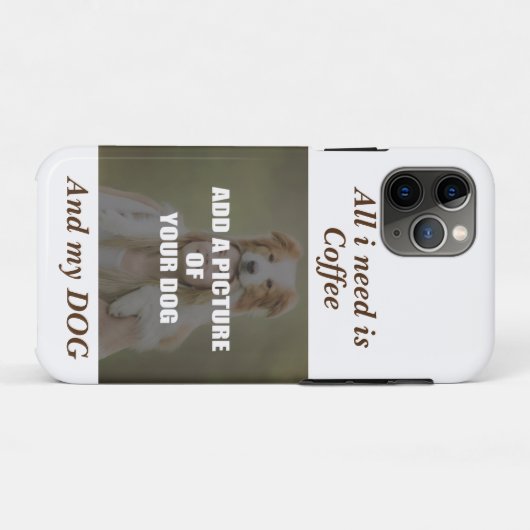 Coffee & my Dog Throw Pillow Case-Mate iPhone Case (Achterkant (horizontaal))