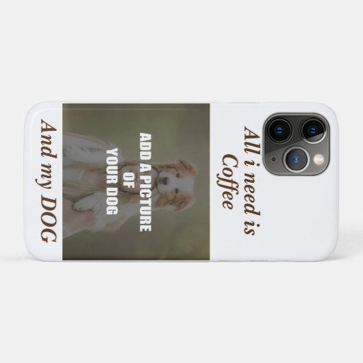 Coffee & my Dog Throw Pillow Case-Mate iPhone Case (Achterkant (horizontaal))