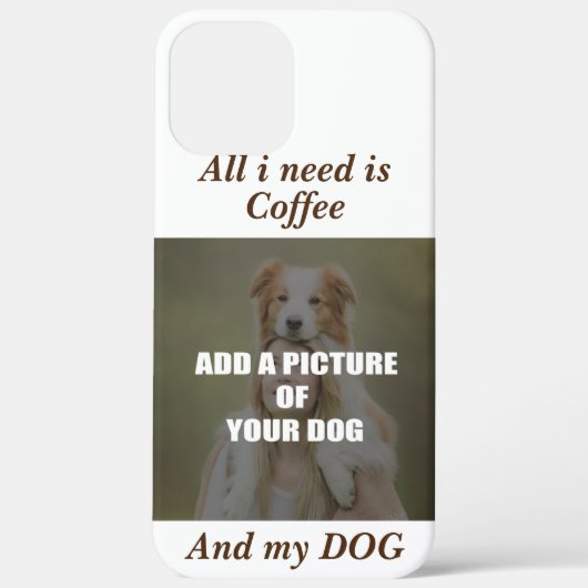 Coffee & my Dog Throw Pillow Case-Mate iPhone Case (Achterkant)