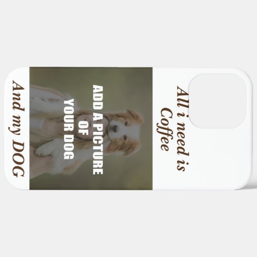 Coffee & my Dog Throw Pillow Case-Mate iPhone Case (Achterkant (horizontaal))