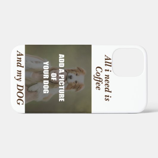 Coffee & my Dog Throw Pillow Case-Mate iPhone Case (Achterkant (horizontaal))