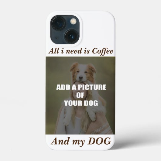 Coffee & my Dog Throw Pillow Case-Mate iPhone Case (Achterkant)