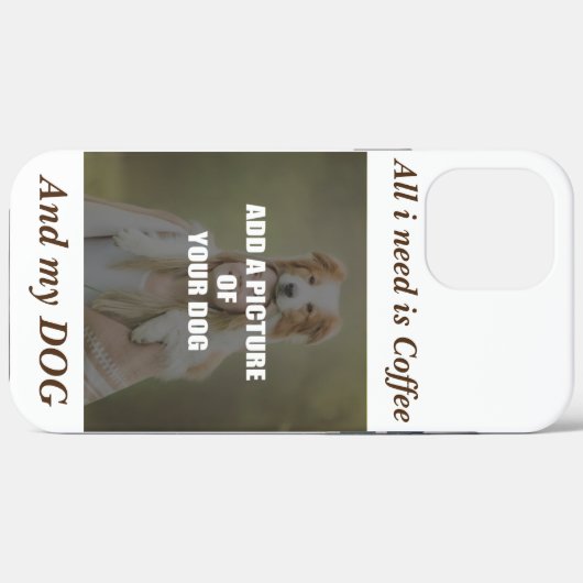 Coffee & my Dog Throw Pillow Case-Mate iPhone Case (Achterkant (horizontaal))