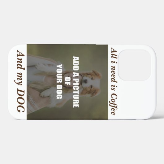 Coffee & my Dog Throw Pillow Case-Mate iPhone Case (Achterkant (horizontaal))