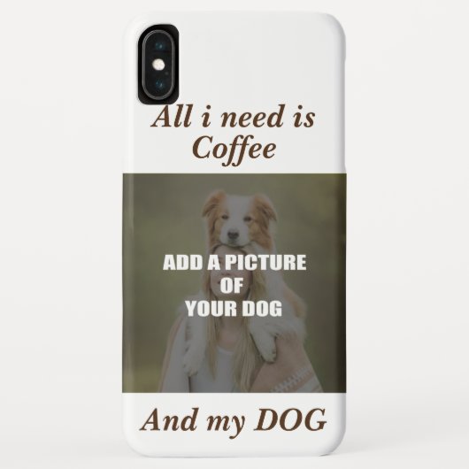 Coffee & my Dog Throw Pillow Case-Mate iPhone Case (Achterkant)