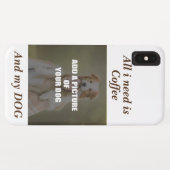 Coffee & my Dog Throw Pillow Case-Mate iPhone Case (Achterkant (horizontaal))