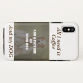 Coffee & my Dog Throw Pillow Case-Mate iPhone Case (Achterkant (horizontaal))