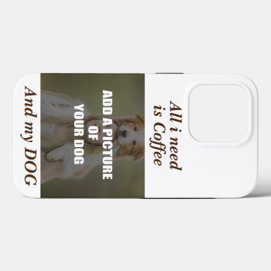 Coffee & my Dog Throw Pillow Case-Mate iPhone Case (Achterkant (horizontaal))