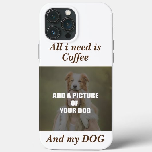 Coffee & my Dog Throw Pillow Case-Mate iPhone Case (Achterkant)