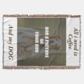 Coffee & my Dog Throw Pillow Deken (Voorkant)