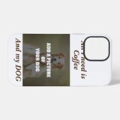Coffee & my Dog Throw Pillow iPhone Hoesje (Achterkant horizontaal)
