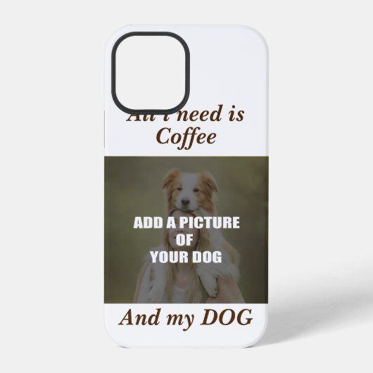 Coffee & my Dog Throw Pillow iPhone Hoesje (Achterkant)