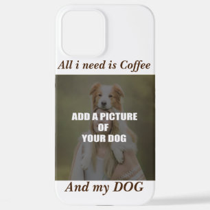Coffee & my Dog Throw Pillow iPhone 12 Pro Max Hoesje
