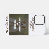 Coffee & my Dog Throw Pillow iPhone Hoesje (Achterkant horizontaal)