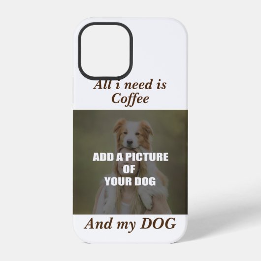 Coffee & my Dog Throw Pillow iPhone Hoesje (Achterkant)