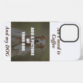 Coffee & my Dog Throw Pillow iPhone Hoesje (Achterkant horizontaal)