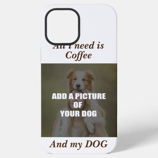 Coffee & my Dog Throw Pillow iPhone Hoesje (Achterkant)