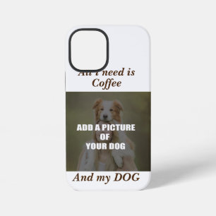 Coffee & my Dog Throw Pillow iPhone 12 Mini Hoesje