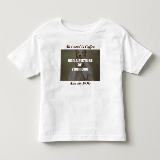 Coffee & my Dog Throw Pillow Kinder Shirts (Voorkant)