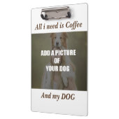 Coffee & my Dog Throw Pillow Klembord (Links)