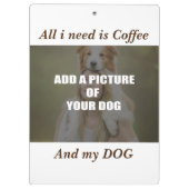 Coffee & my Dog Throw Pillow Klembord (Achterkant)