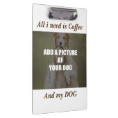 Coffee & my Dog Throw Pillow Klembord (Rechts)