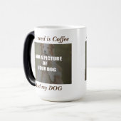 Coffee & my Dog Throw Pillow Magische Mok (Voorkant links)