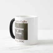 Coffee & my Dog Throw Pillow Magische Mok (Voorkant links)
