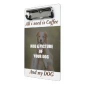 Coffee & my Dog Throw Pillow Mini Klembord (Angled2)