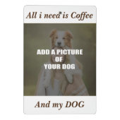 Coffee & my Dog Throw Pillow Mini Klembord (Achterkant)