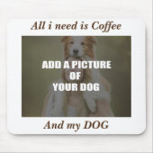 Coffee & my Dog Throw Pillow Muismat (Voorkant)