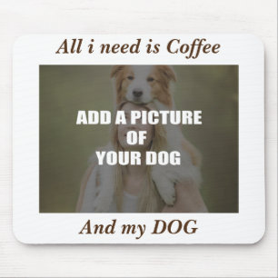 Coffee & my Dog Throw Pillow Muismat